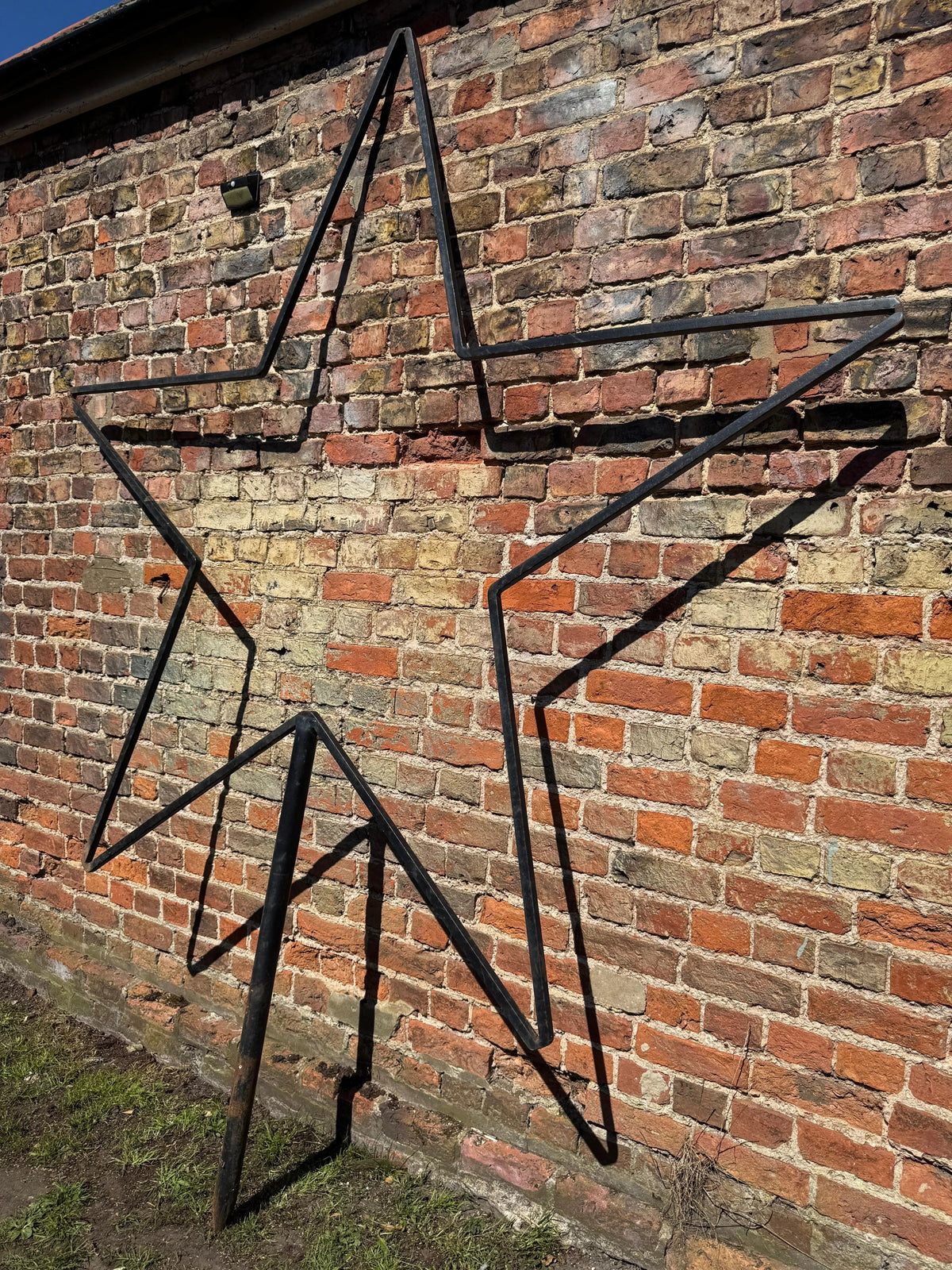 XL Black Metal Star Garden Stake Display Sculpture Christmas Wedding Decor