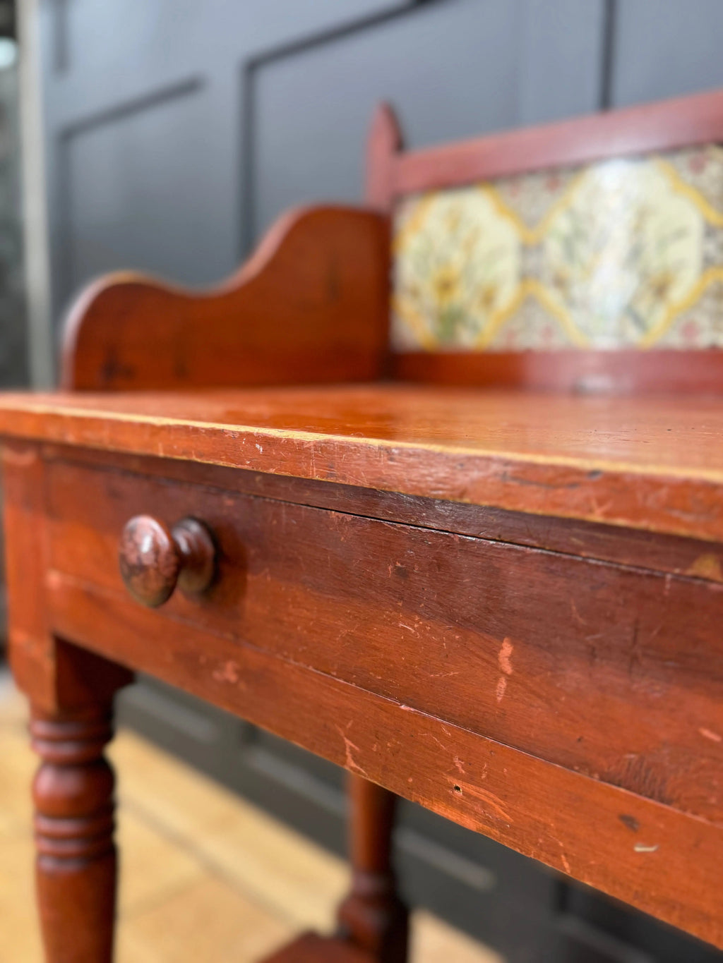 Antique Pine Washstand  Side Table / Dressing Table / Sideboard Desk