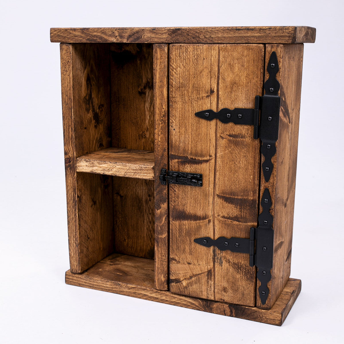 Bespoke Rustic Side Stand - Wood Cabinet Unit with Shelf