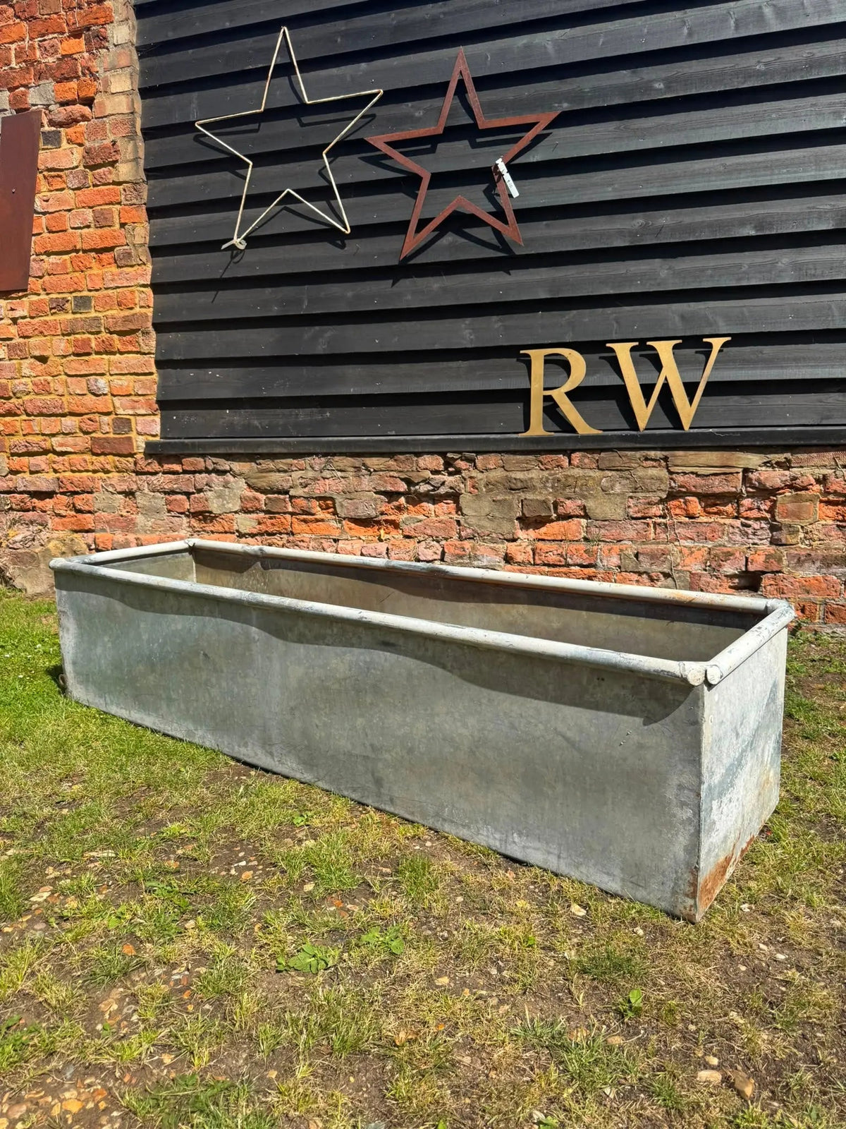 Reclaimed Galvanised Trough Large Planter /  Raised Flower Bed Plant Tree Pot T5