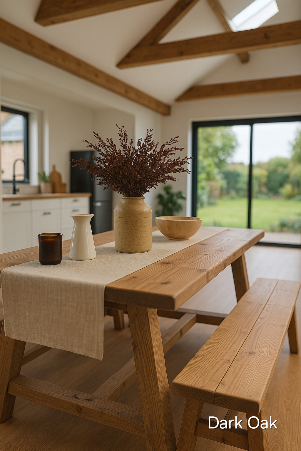 Farmhouse Dining Table With Bench