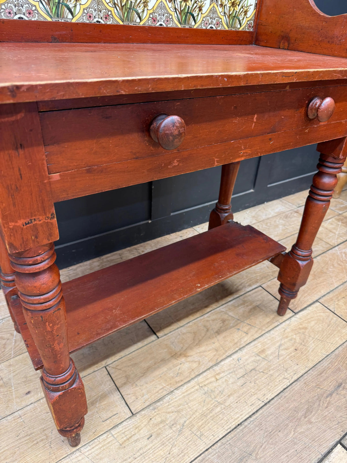 Antique Pine Washstand  Side Table / Dressing Table / Sideboard Desk
