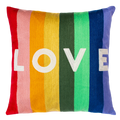 Rainbow LOVE Needlepoint Pillow