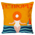 St. Tropez Palm Needlepoint Pillow
