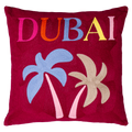 Dubai Palm Needlepoint Pillow