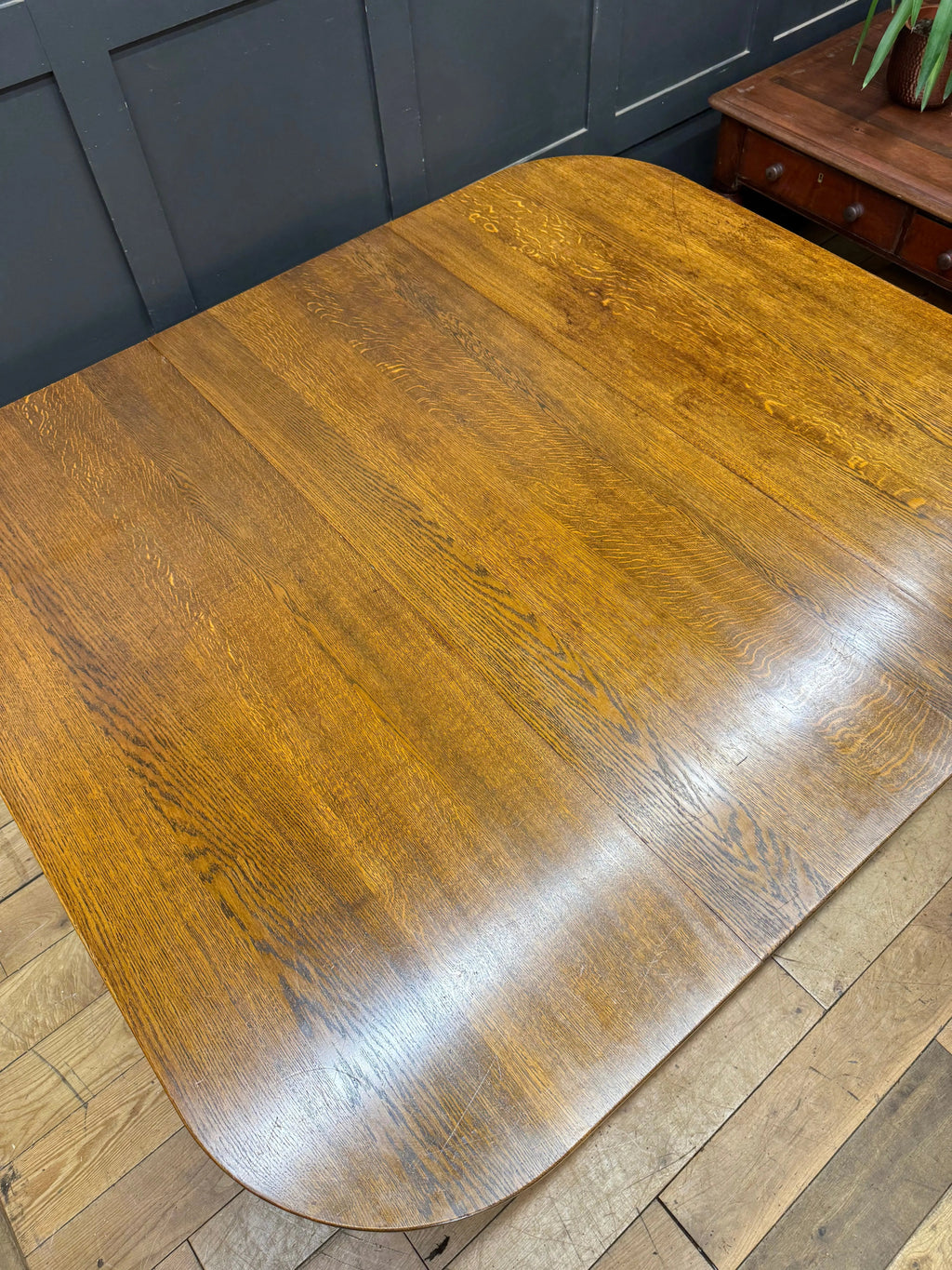 Large Solid Oak Gateleg Dining Table Drop Leaf Kitchen Table Sideboard