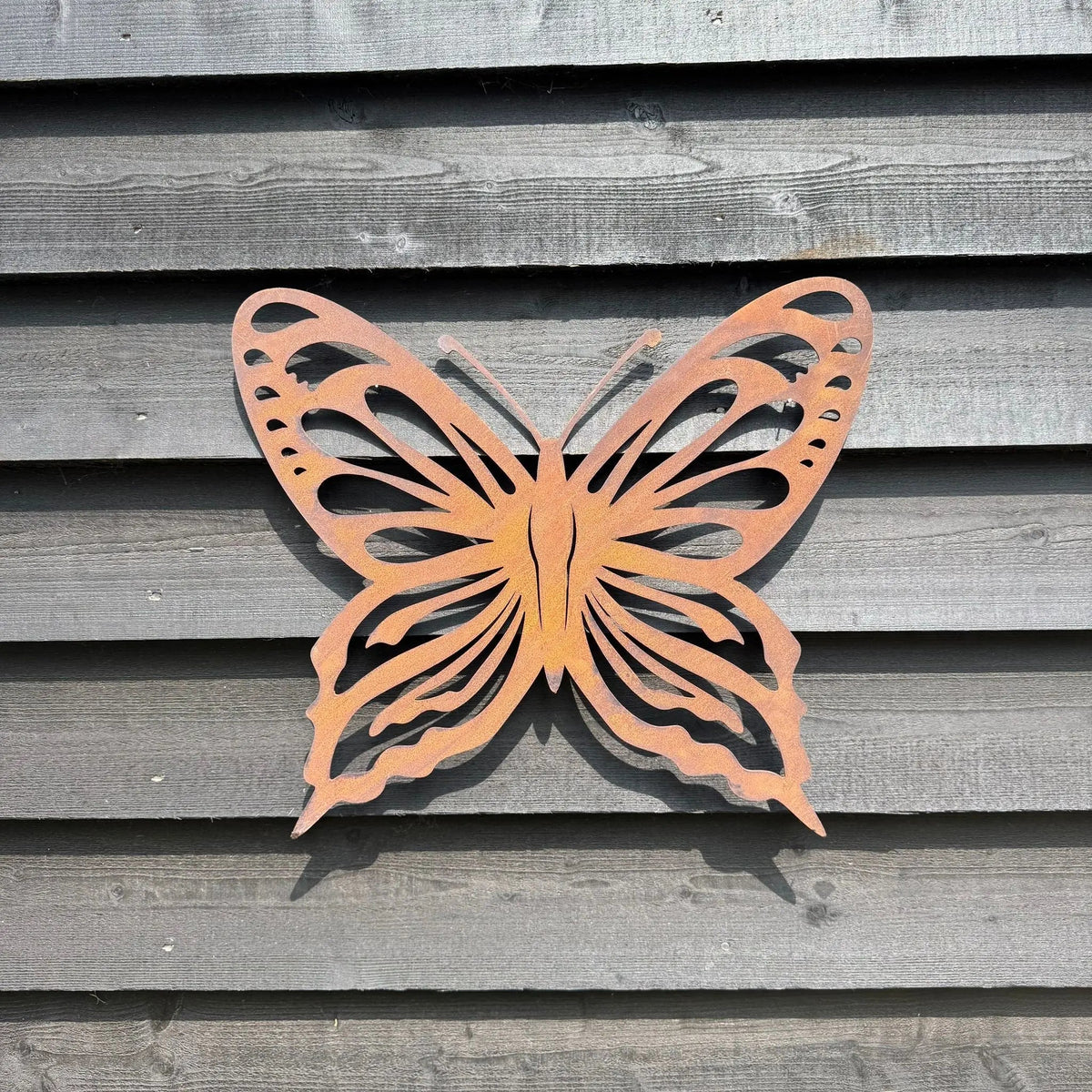 Large Rusty Metal Butterfly Garden Decoration