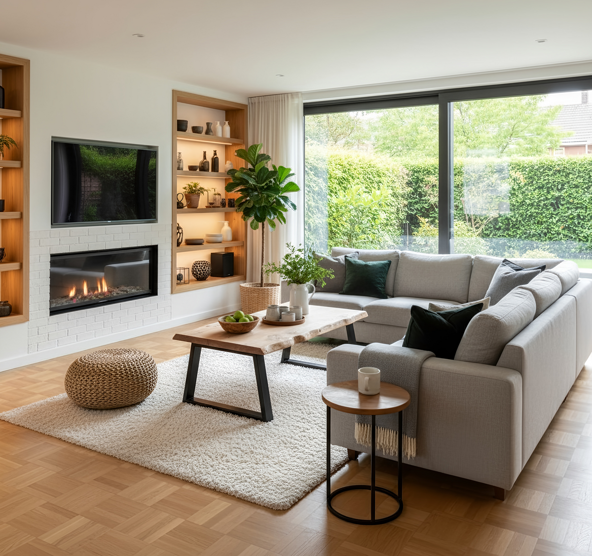 FENA Live / Waney Edge Coffee Table With Metal Trapezium Legs
