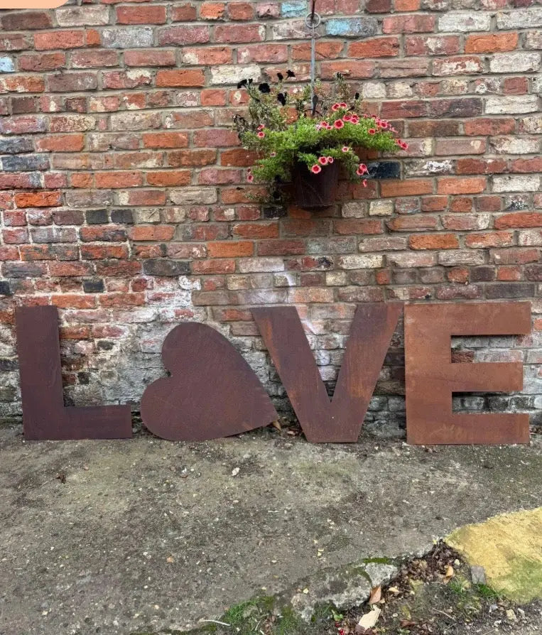 Large 70cm Rusty Metal Letters – XL Industrial Alphabet for Weddings, Home Decor & Shop Signs House Numbers