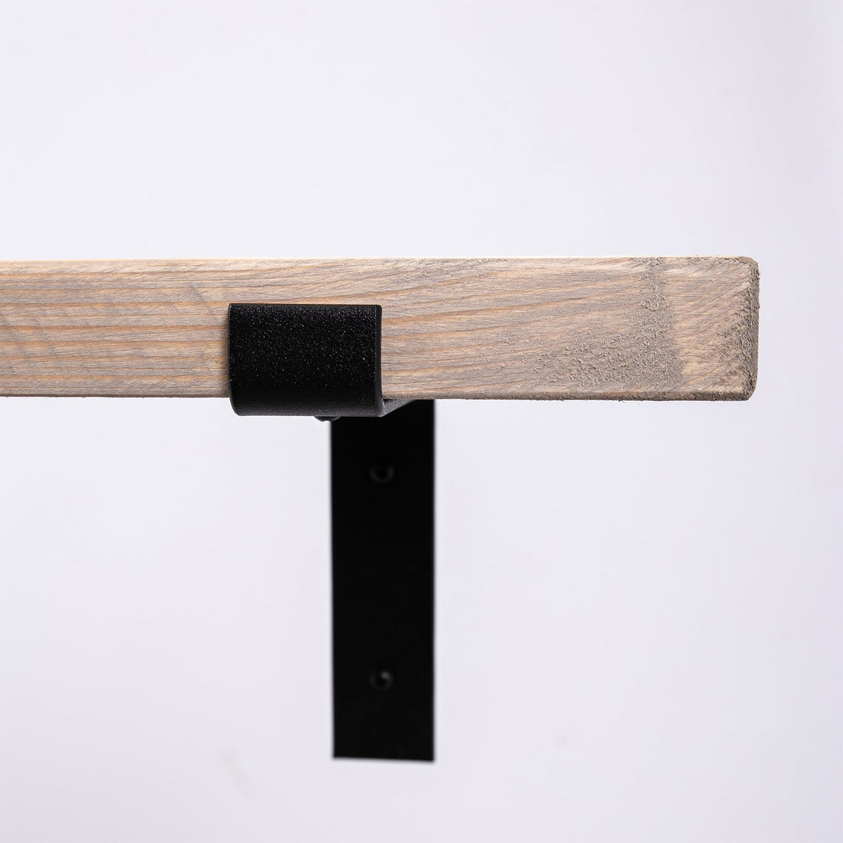 Grey Wall Shelves - Solid-Wood Industrial Shelf for Living Room & Bedroom