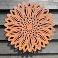 Large Rusty Metal Sunflower Garden Fence Decoration