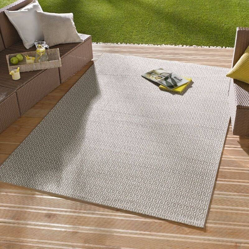 Indoor Outdoor Coin Rug – Geometric Design