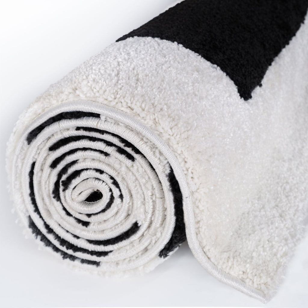 Joli Geometric Black & White Rug