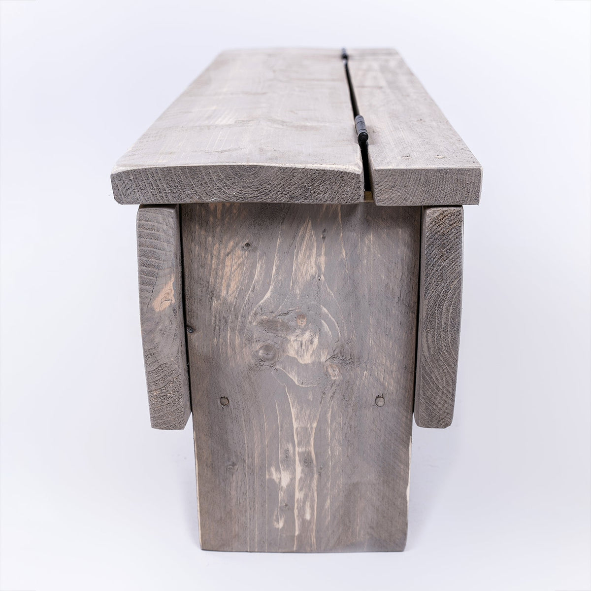 Blanket Box Seat - Traditional Wooden Storage Bench in Modern Greys