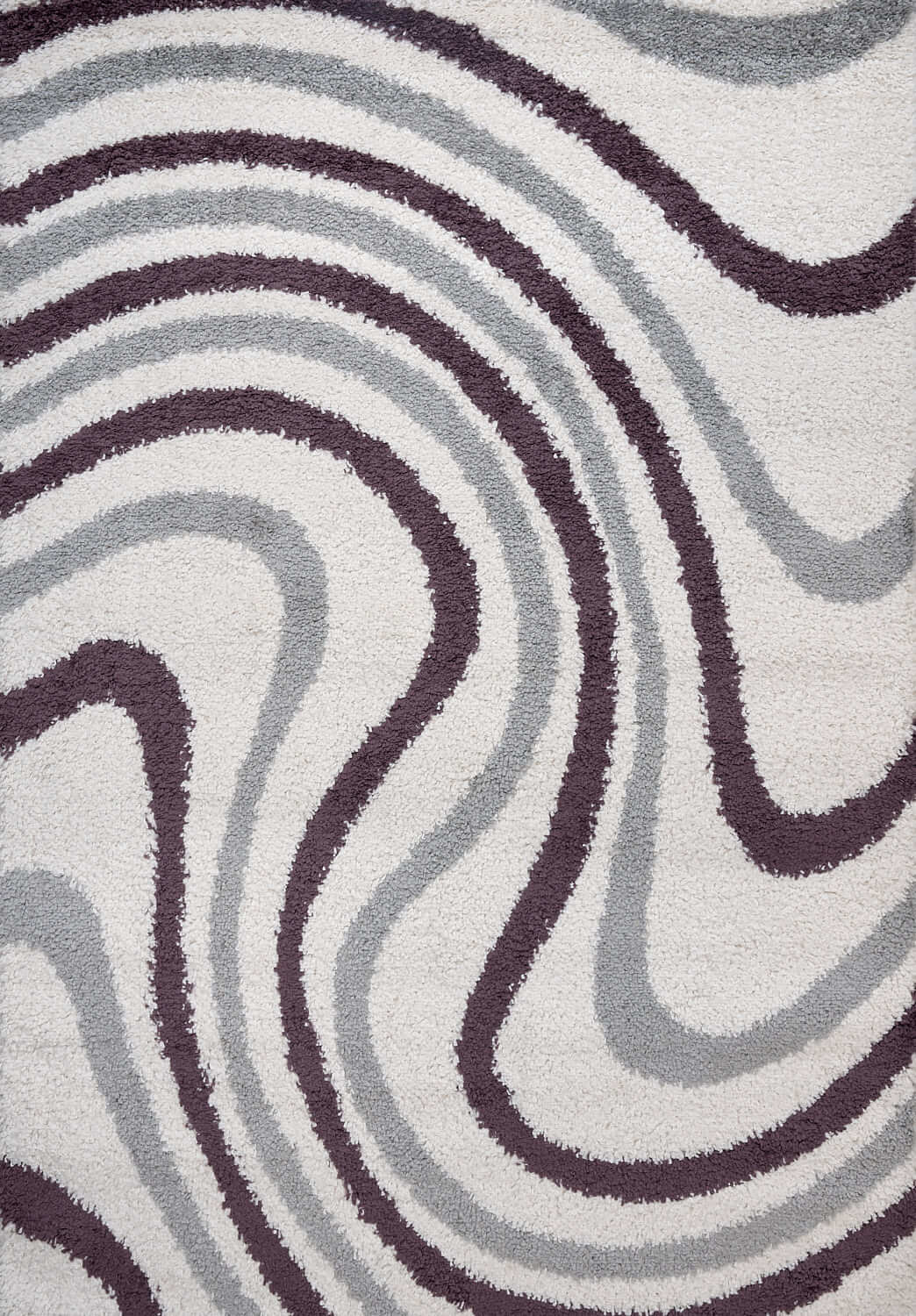 Moodi Shaggy Grey/Purple Smokeberry Rug