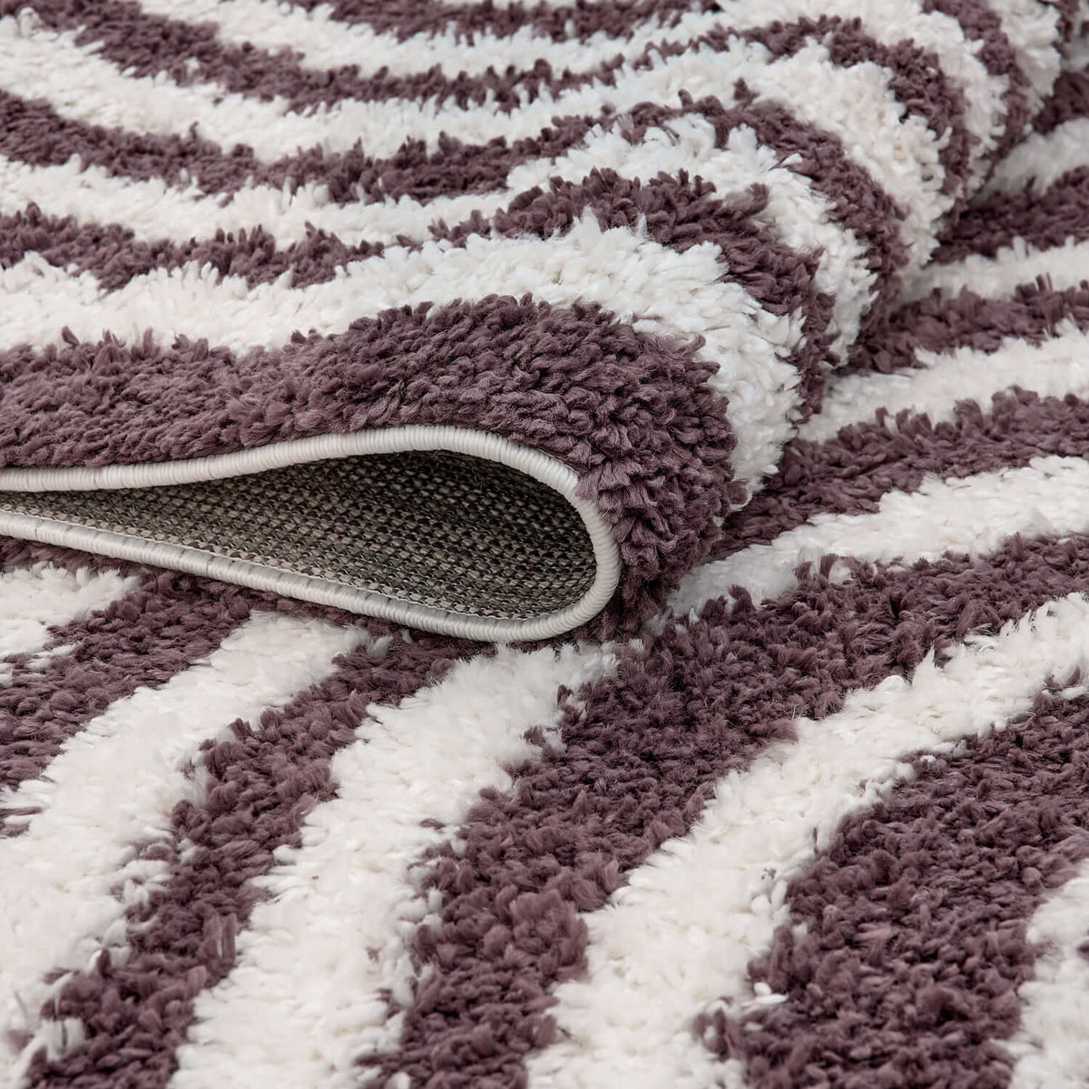 Moodi Shaggy Purple Velvetine Rug