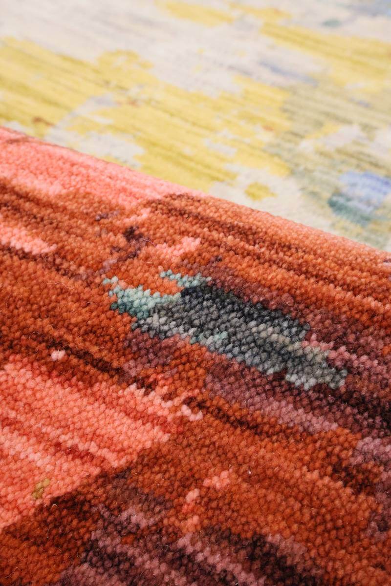 Nomad Abstract Wool-Blend Rug – Multicolour