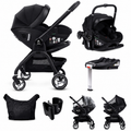 For Your Little One Qubi Infant Car Seat Stroller 7 Piece Bundle - Eclipse Black