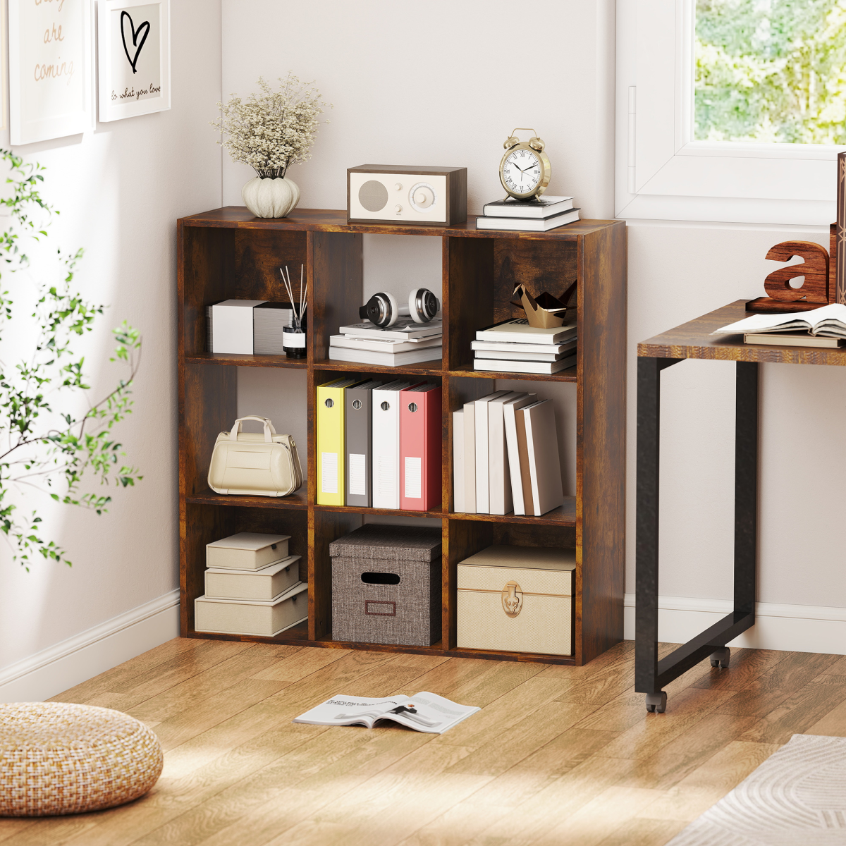 HOMCOM Storage Cupboard Bookcase Bookshelf Home Office