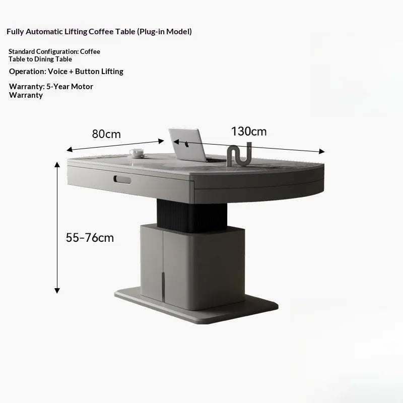 Any Size Custom Luxury Italian Sintered Stone Extendable Coffee Table Moisture Proof Easy Clean Multi Scene Home Living Room Fur