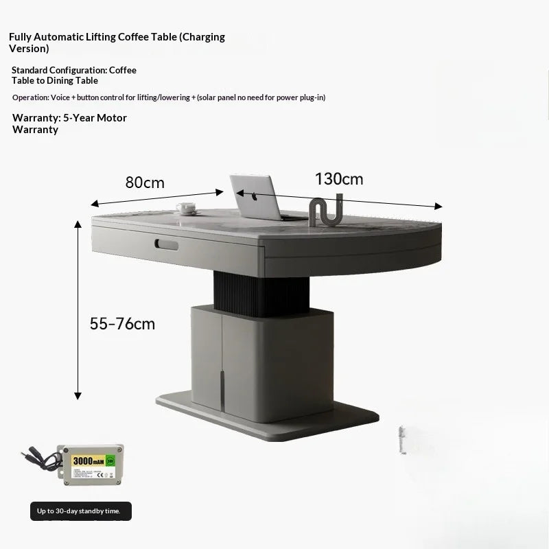 Any Size Custom Luxury Italian Sintered Stone Extendable Coffee Table Moisture Proof Easy Clean Multi Scene Home Living Room Fur