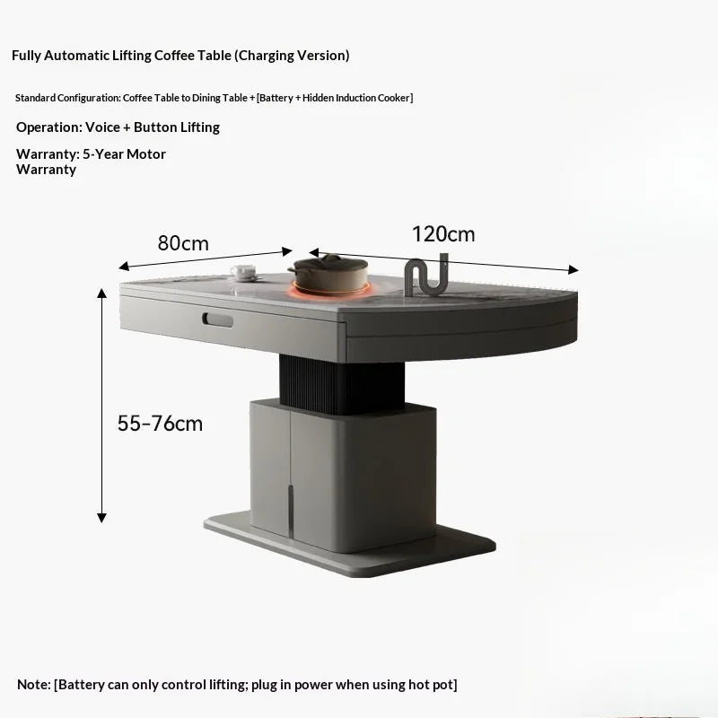 Any Size Custom Luxury Italian Sintered Stone Extendable Coffee Table Moisture Proof Easy Clean Multi Scene Home Living Room Fur