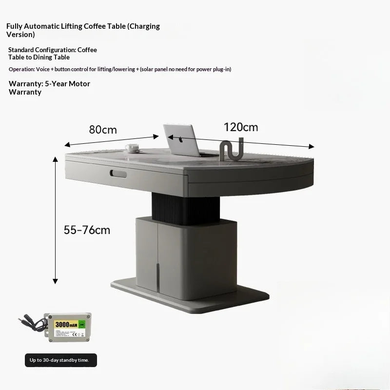 Any Size Custom Luxury Italian Sintered Stone Extendable Coffee Table Moisture Proof Easy Clean Multi Scene Home Living Room Fur
