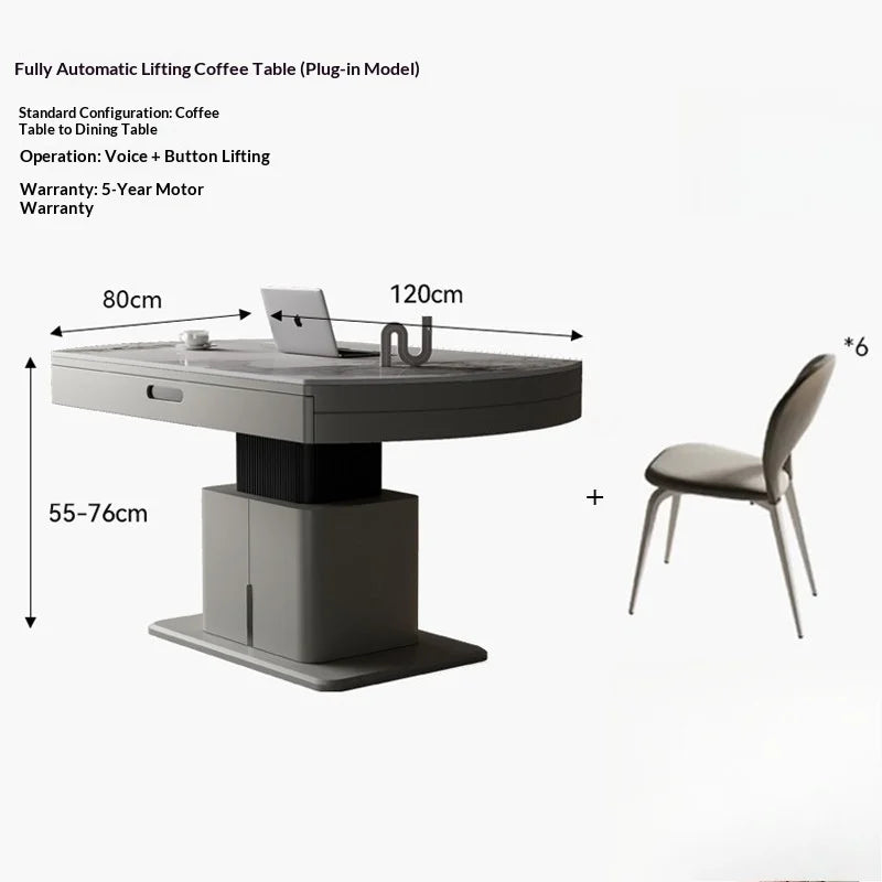 Any Size Custom Luxury Italian Sintered Stone Extendable Coffee Table Moisture Proof Easy Clean Multi Scene Home Living Room Fur