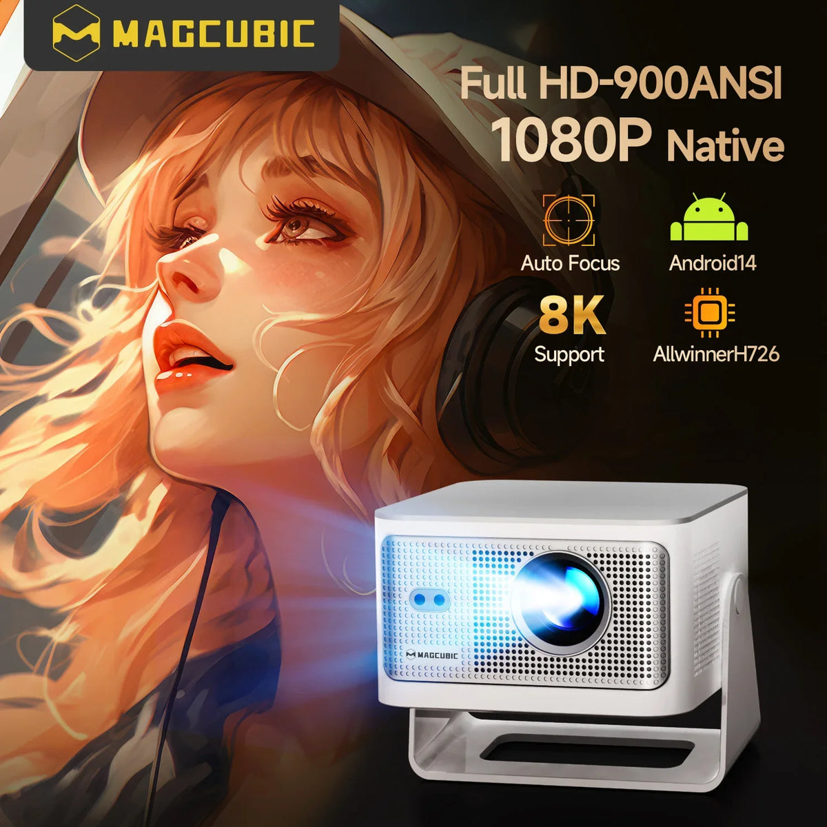 Magcubic Auto Focus Projector HY350Max