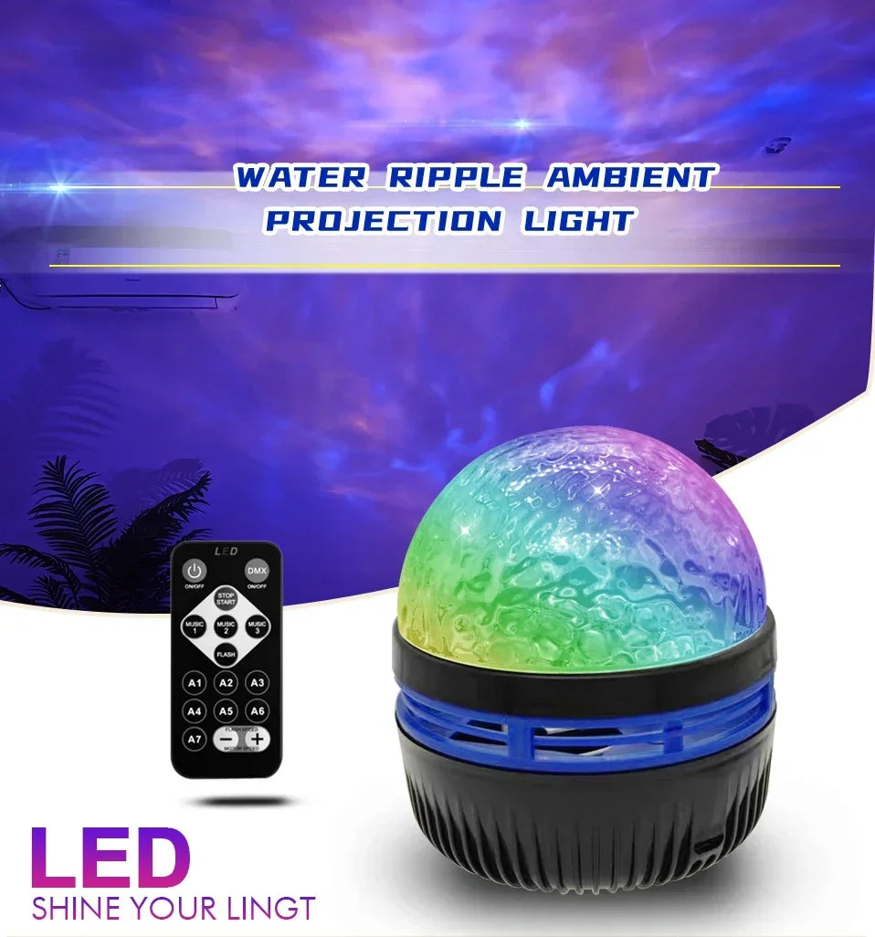 LED Galaxy Projector Light Multi-color Remote Control for Bedroom Decoration Christmas Star Projector Night Light New Year Gift