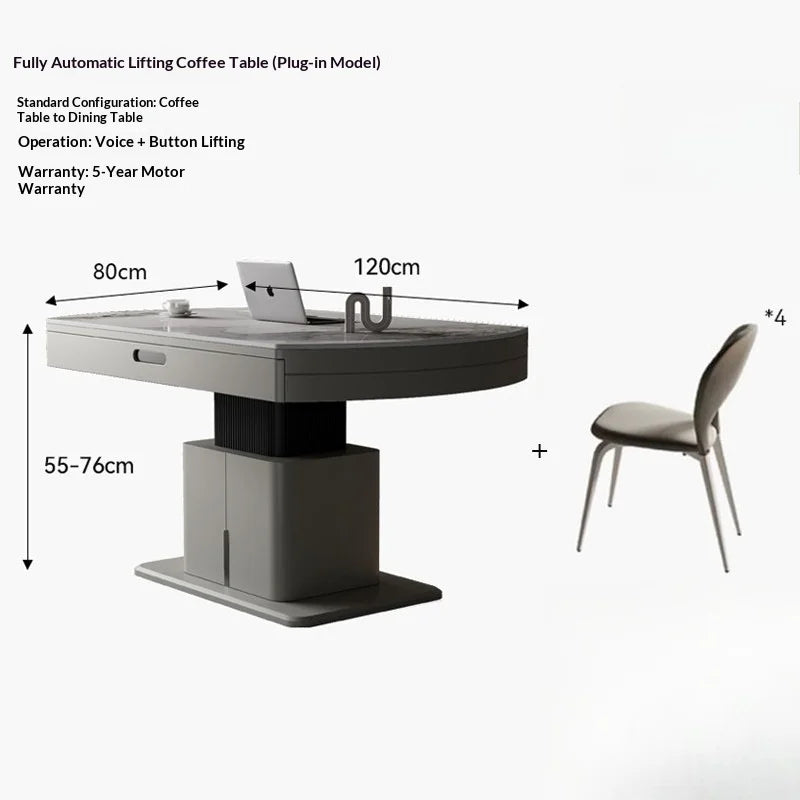 Any Size Custom Luxury Italian Sintered Stone Extendable Coffee Table Moisture Proof Easy Clean Multi Scene Home Living Room Fur