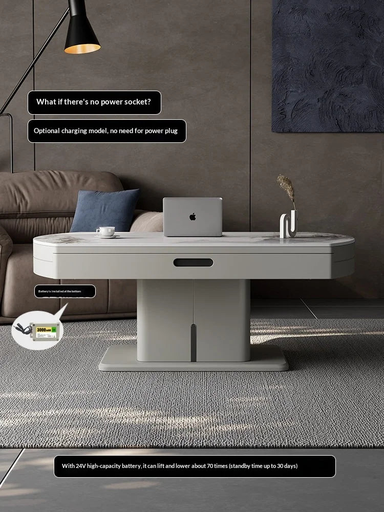 Any Size Custom Luxury Italian Sintered Stone Extendable Coffee Table Moisture Proof Easy Clean Multi Scene Home Living Room Fur