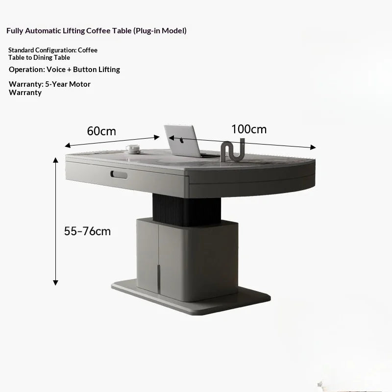 Any Size Custom Luxury Italian Sintered Stone Extendable Coffee Table Moisture Proof Easy Clean Multi Scene Home Living Room Fur