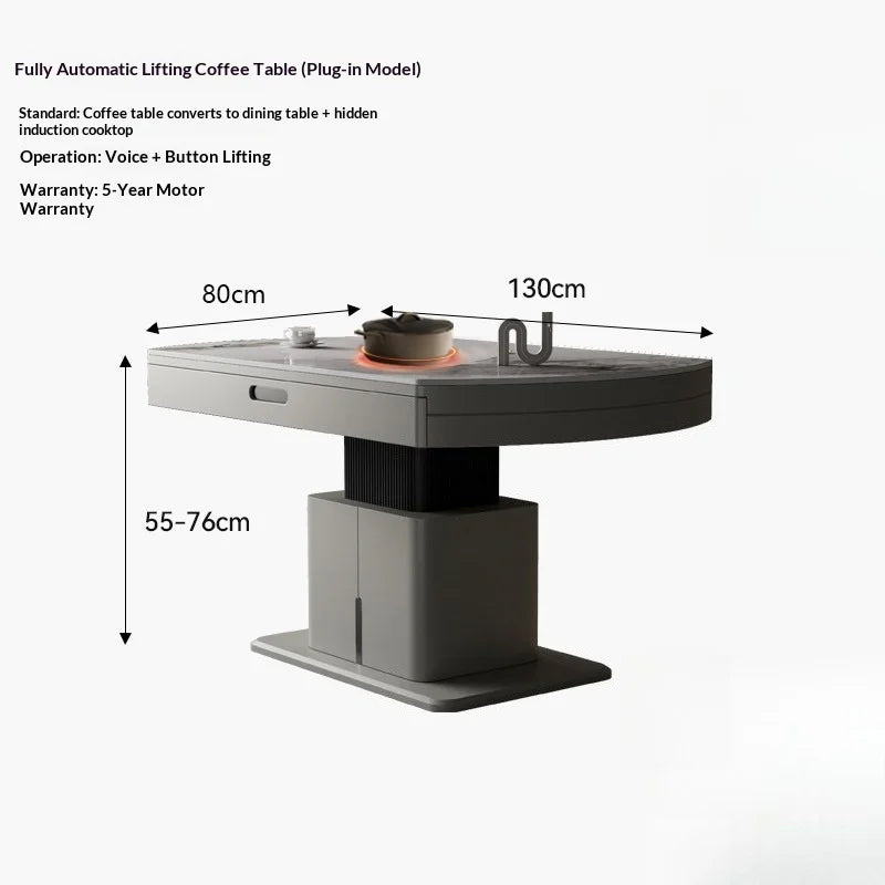 Any Size Custom Luxury Italian Sintered Stone Extendable Coffee Table Moisture Proof Easy Clean Multi Scene Home Living Room Fur