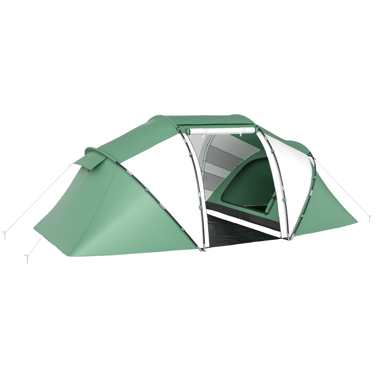 Outsunny 4-6 Persons Camping Tent Dome Family Travel Group Hiking Room Fishing