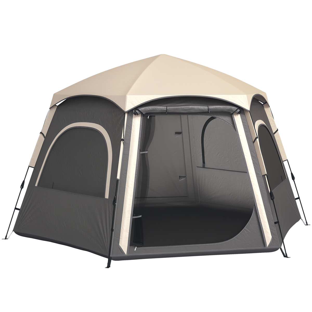 Outsunny Instant Camping Tent, 4 Person Easy Setup Dome Tent