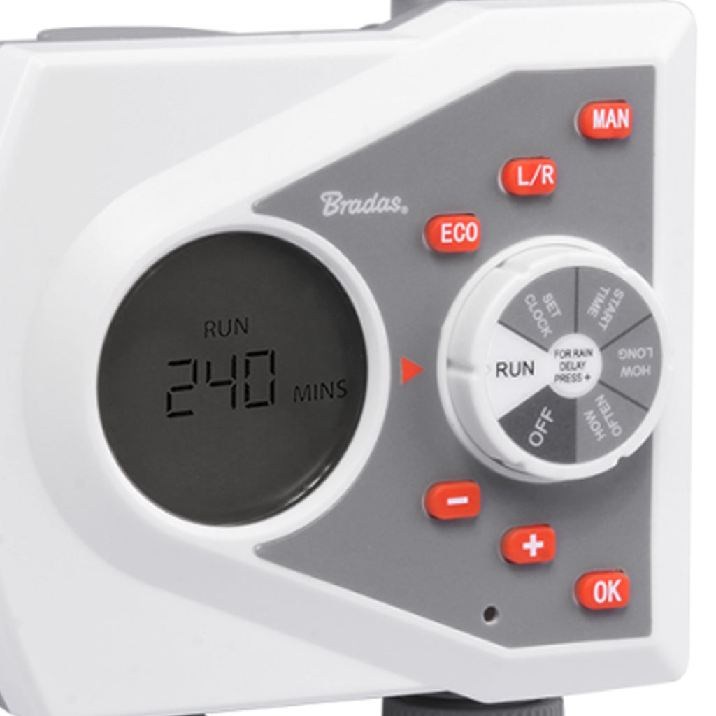 White Line 2-Way Electronic Control Water Timer Garden Hose Pipe Water Connector