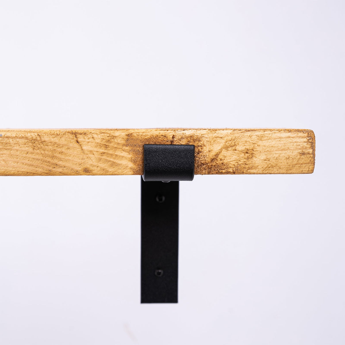 Living Room Shelving - Wooden Shelf Black Brackets