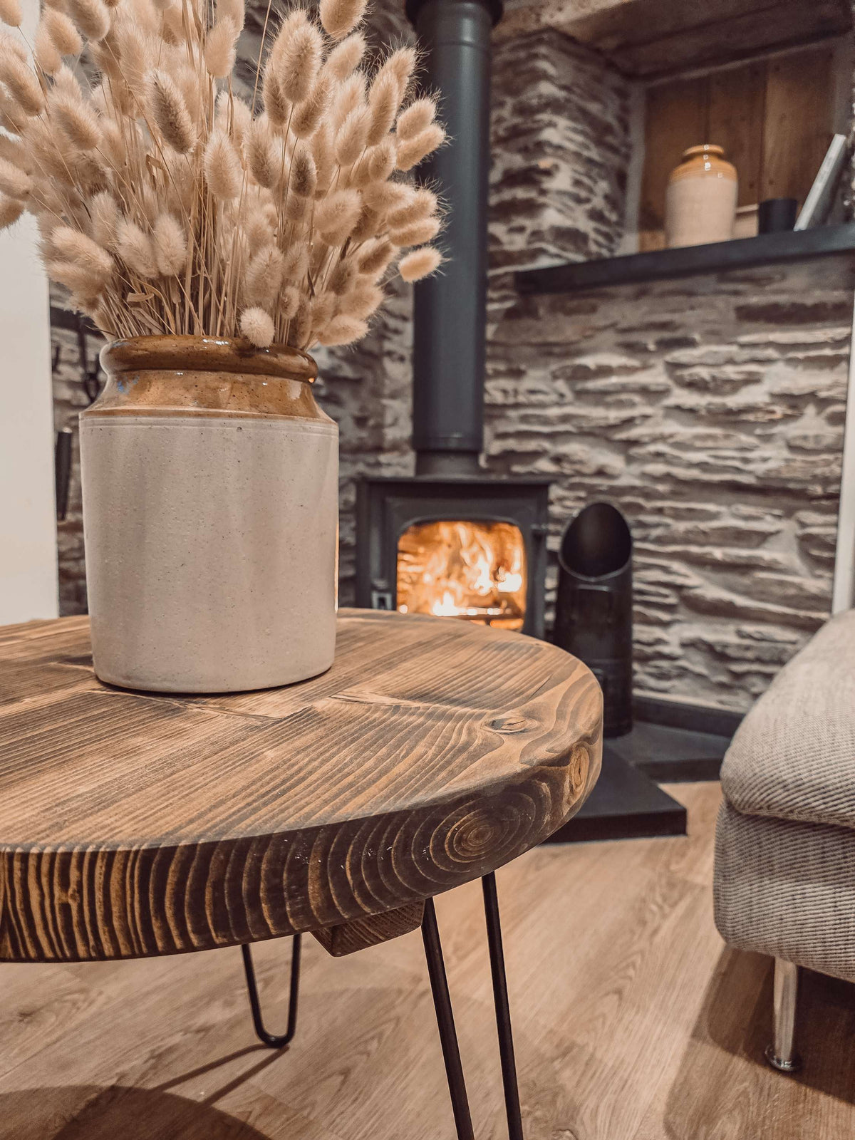 DALVA Walnut Round Coffee Table