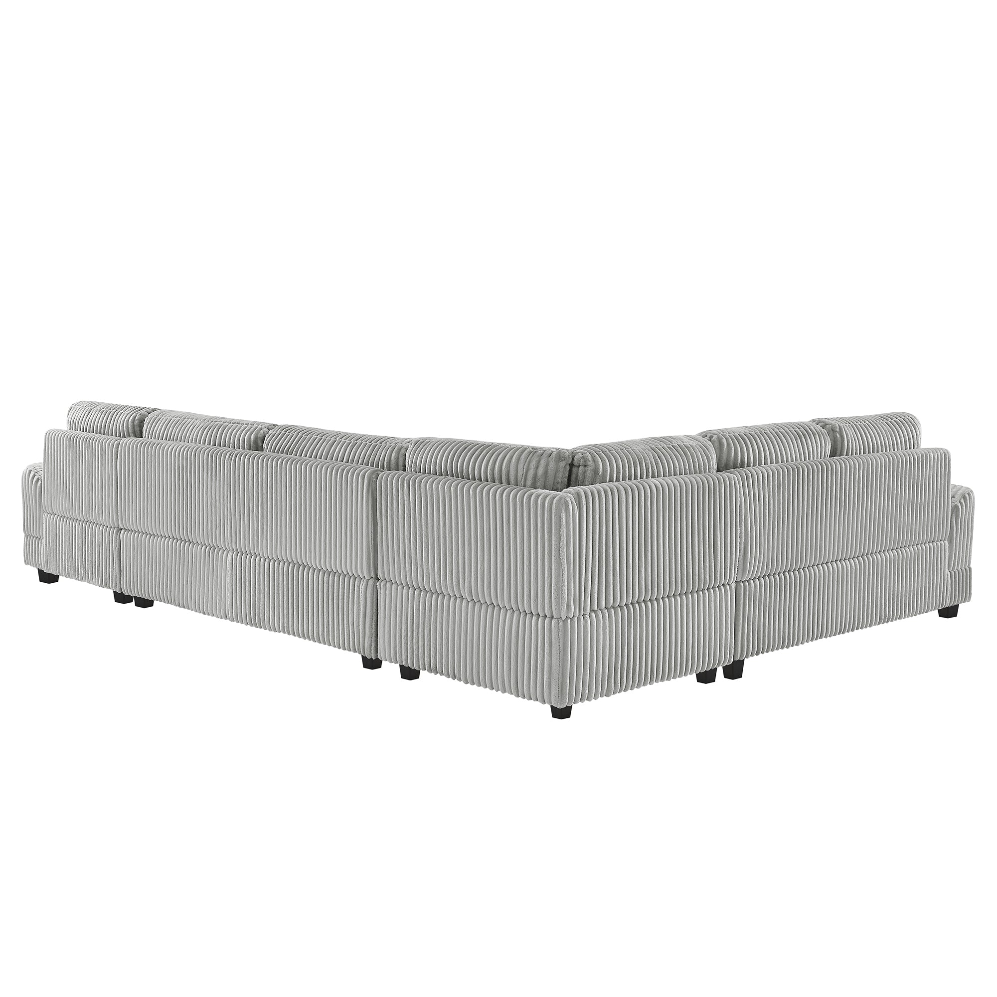 129" Oversized Sectional U-Shaped Sofa Couch Upholstered in Soft Corduroy