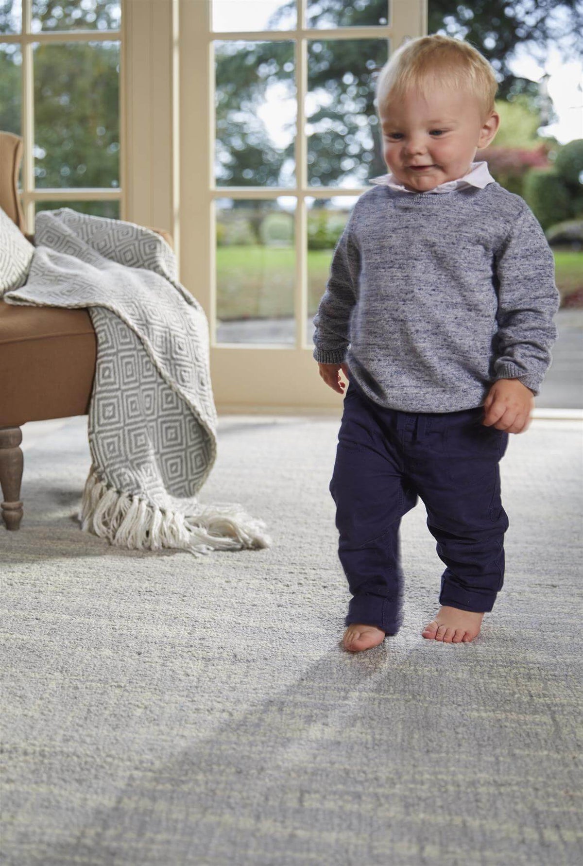 Country Sea Mist Solid Wool Rug
