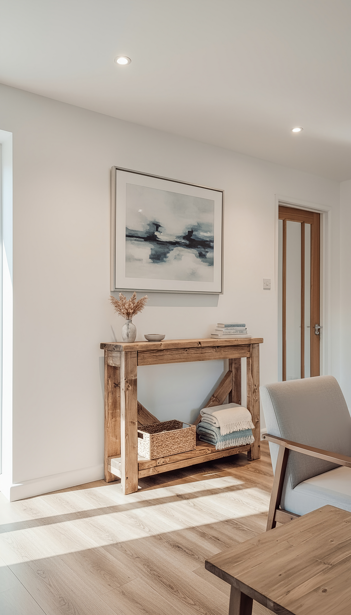 Cera Console Table With V Back