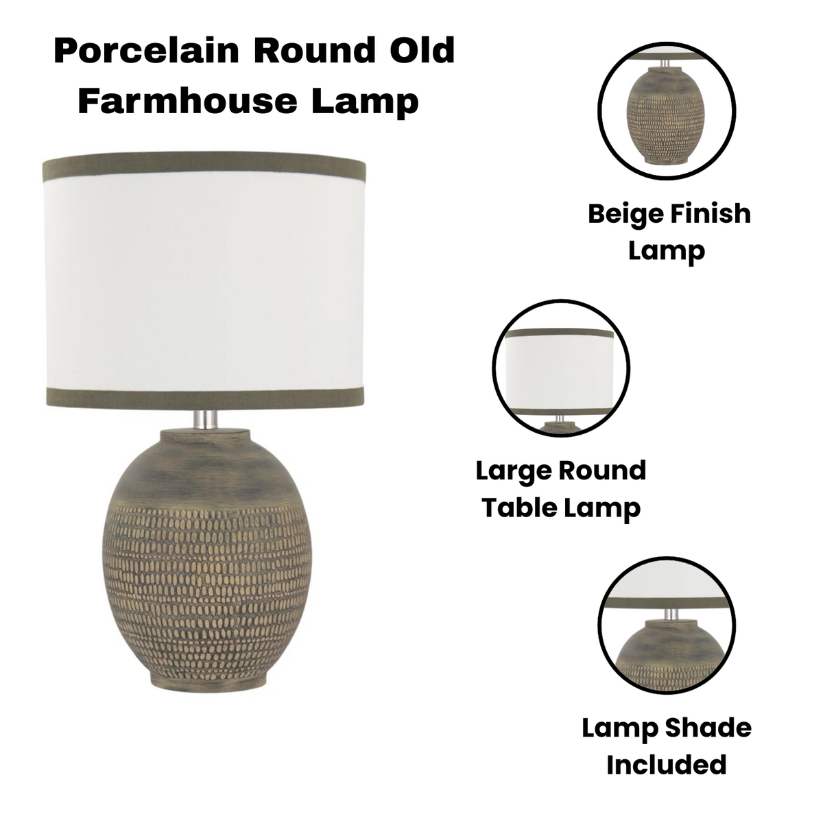 57CM CERAMIC TABLE LAMP