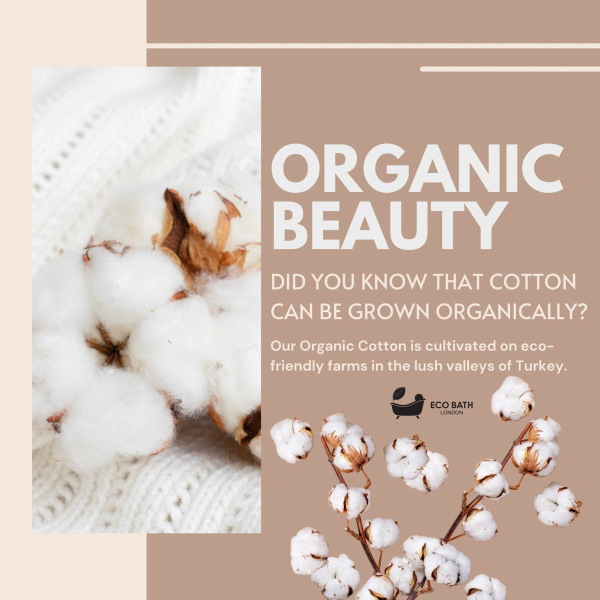 Eco Bath London Organic Cotton Baby Robe - Available in Sizes 0-2 Years and 3-5 Years