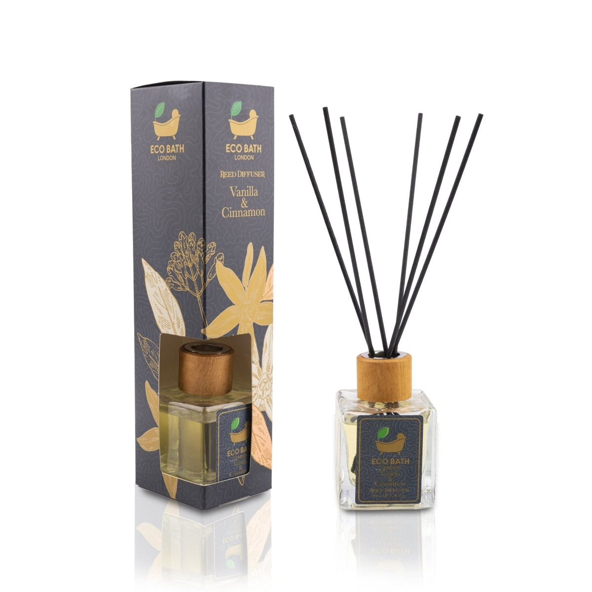Eco Bath London Reed Diffuser Collection - Luxurious Home Fragrance, Long-Lasting Room Diffusers with Natural Essential Oils, 100ml (3.38 Fl.Oz), Multiple Scents Available