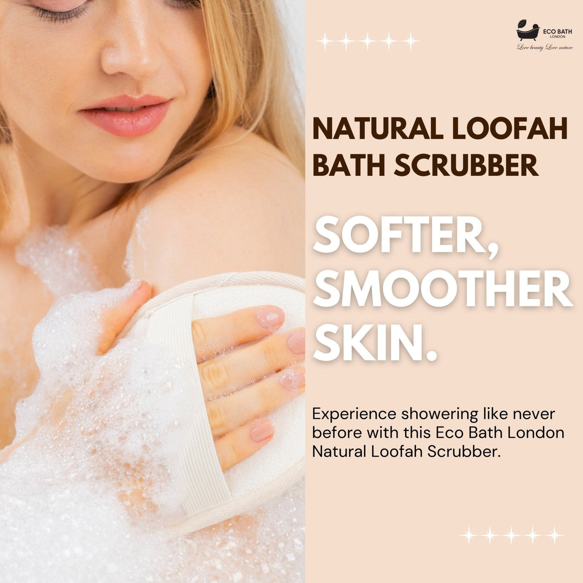 Eco Bath London Natural Loofah Bath Scrubber
