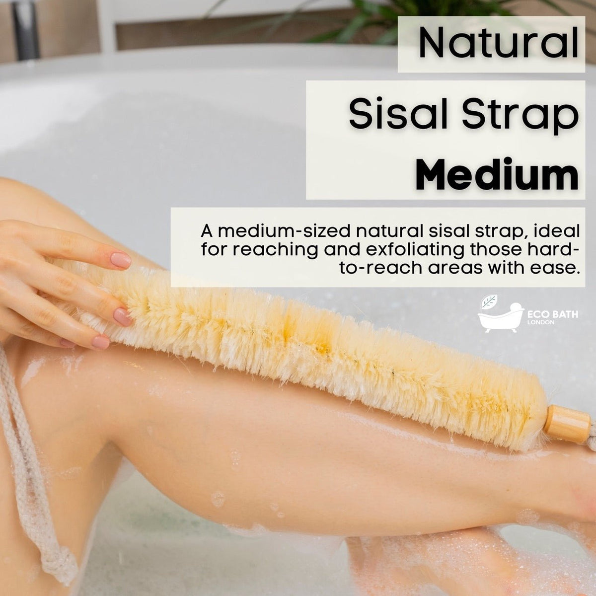 Eco Bath London Natural Sisal Body Strap - Premium Exfoliating Back Scrubber