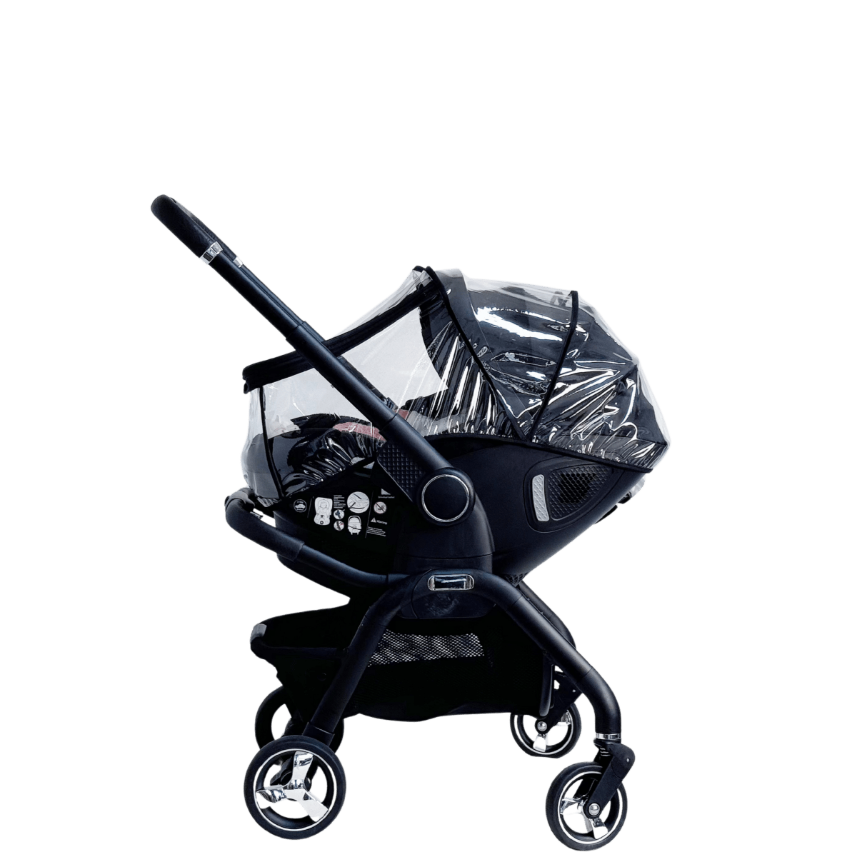 For Your Little One Qubi Infant Car Seat Stroller 7 Piece Bundle - Eclipse Black