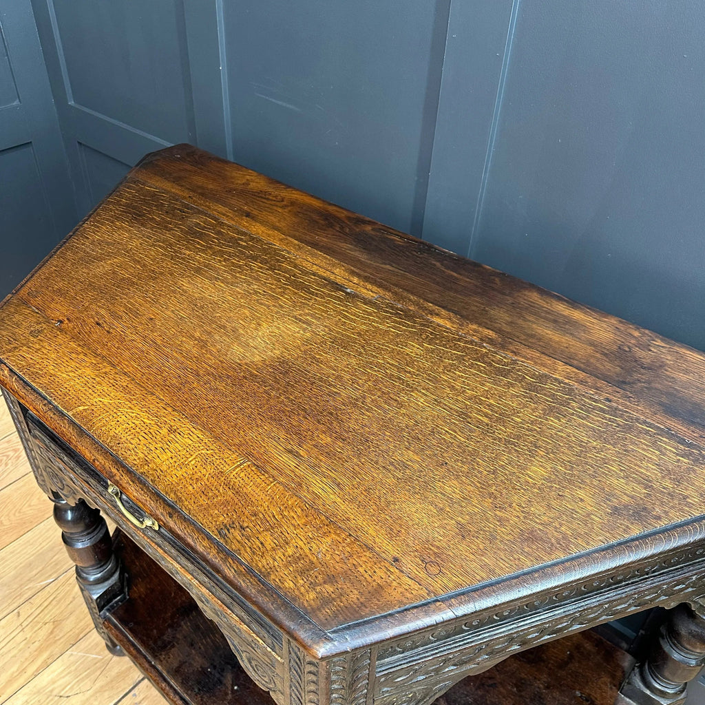 Antique Oak Credence Table / Hexagonal Table / Oak Sideboard / Lamp Table
