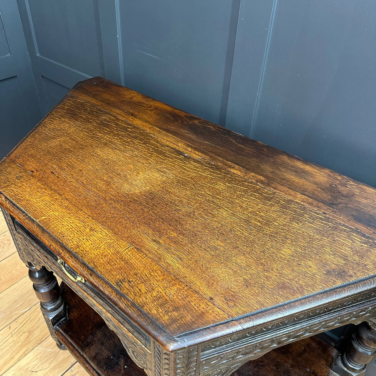 Antique Oak Credence Table / Hexagonal Table / Oak Sideboard / Lamp Table